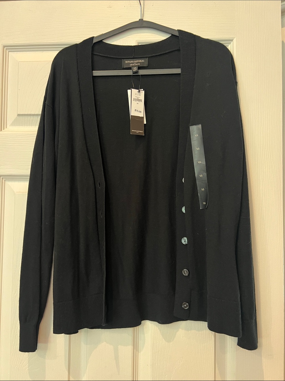 Banana Republic Black Women's Button-Front Cardigan